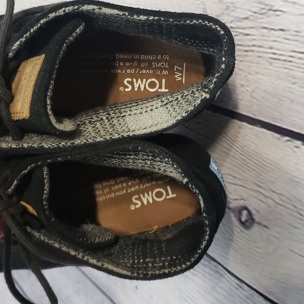 Toms Wedge Bootie 7 Black - Picture 7 of 10